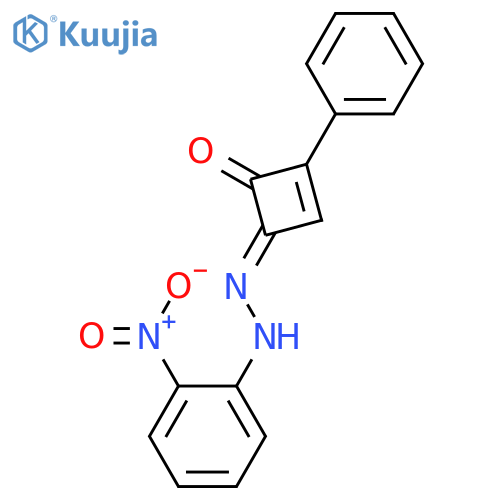 3-Cyclobutene-1,2-dione, 3-phenyl-, 1-[(2-nitrophenyl)hydrazone] structure