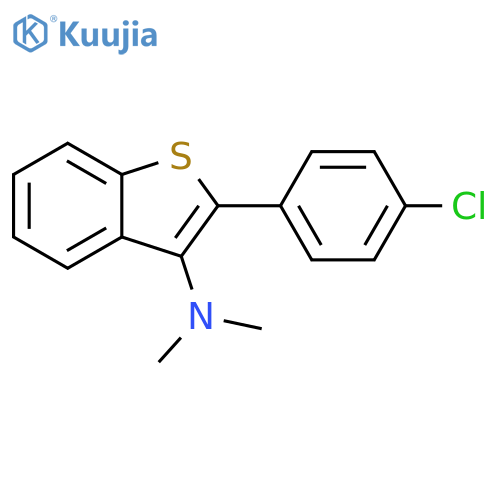 Benzo[b]thiophen-3-amine, 2-(4-chlorophenyl)-N,N-dimethyl- structure