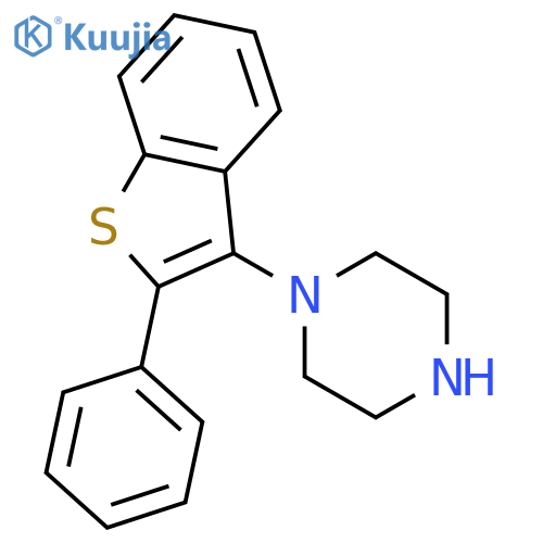 Piperazine, 1-(2-phenylbenzo[b]thien-3-yl)- structure