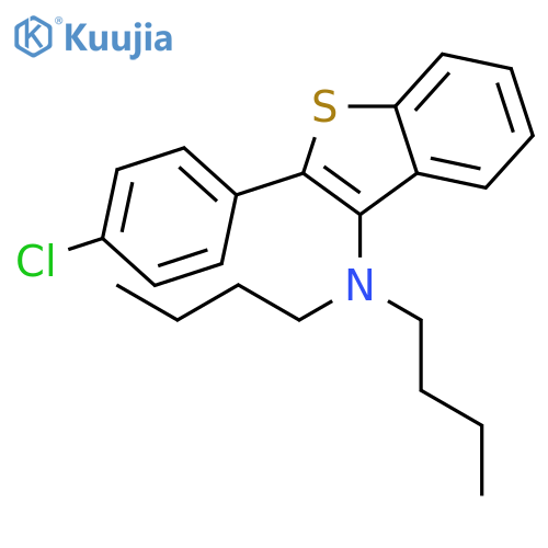 Benzo[b]thiophen-3-amine, N,N-dibutyl-2-(4-chlorophenyl)- structure