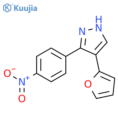 1H-PYRAZOLE, 4-(2-FURANYL)-3-(4-NITROPHENYL)- structure