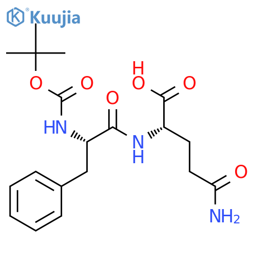L-Glutamine, N2-[N-[(1,1-dimethylethoxy)carbonyl]-L-phenylalanyl]- structure