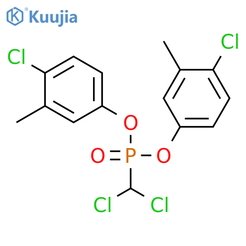 PHOSPHONIC ACID, (DICHLOROMETHYL)-, BIS(4-CHLORO-3-METHYLPHENYL) ESTER structure