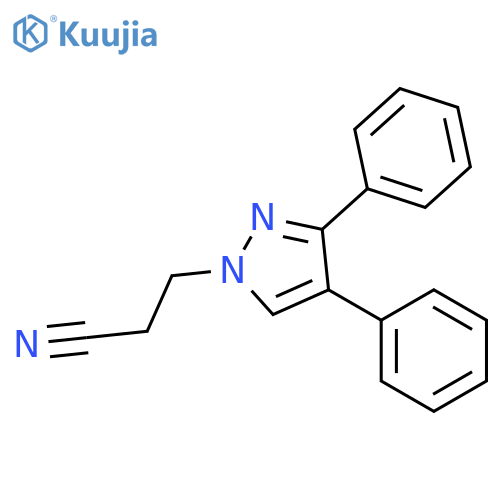 1H-Pyrazole-1-propanenitrile, 3,4-diphenyl- structure