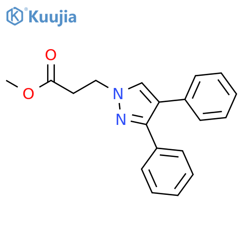 1H-Pyrazole-1-propanoic acid, 3,4-diphenyl-, methyl ester structure