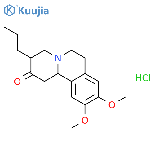 2H-Benzo[a]quinolizin-2-one,1,3,4,6,7,11b-hexahydro-9,10-dimethoxy-3-propyl-, hydrochloride (1:1) structure