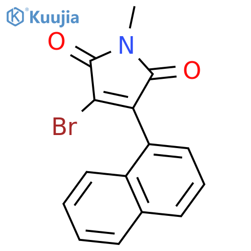 1H-Pyrrole-2,5-dione, 3-bromo-1-methyl-4-(1-naphthalenyl)- structure
