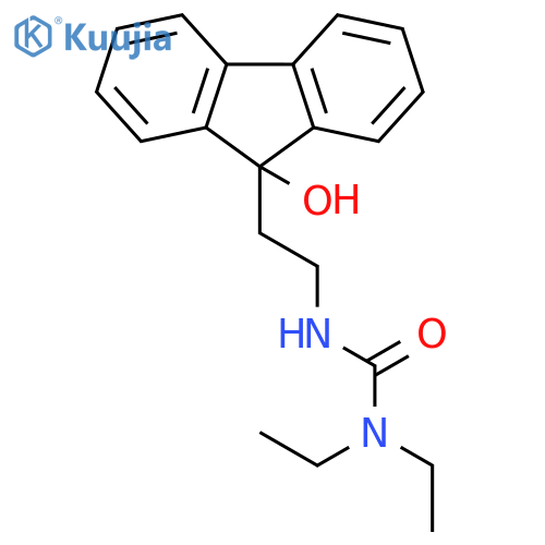 Urea, N,N-diethyl-N'-[2-(9-hydroxy-9H-fluoren-9-yl)ethyl]- structure