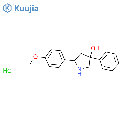 5-(4-methoxyphenyl)-3-phenylpyrrolidin-3-ol hydrochloride structure
