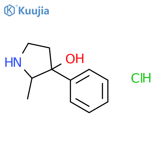 2-methyl-3-phenylpyrrolidin-3-ol hydrochloride structure