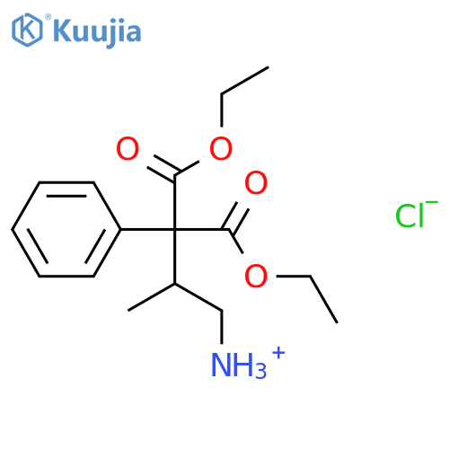 4-ethoxy-3-(ethoxycarbonyl)-2-methyl-4-oxo-3-phenylbutan-1-aminium chloride structure