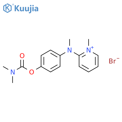 2-[{4-[(dimethylcarbamoyl)oxy]phenyl}(methyl)amino]-1-methylpyridinium bromide structure