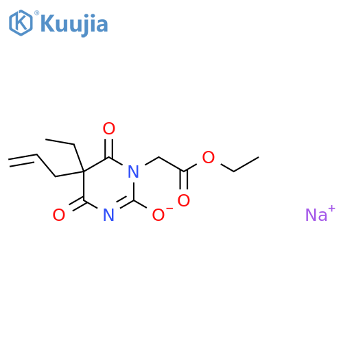 sodium 1-(2-ethoxy-2-oxoethyl)-5-ethyl-4,6-dioxo-5-prop-2-en-1-yl-1,4,5,6-tetrahydropyrimidin-2-olate structure