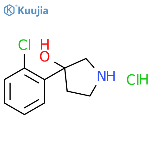 3-(2-chlorophenyl)pyrrolidin-3-ol hydrochloride structure