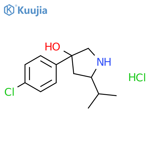 3-(4-chlorophenyl)-5-(1-methylethyl)pyrrolidin-3-ol hydrochloride structure
