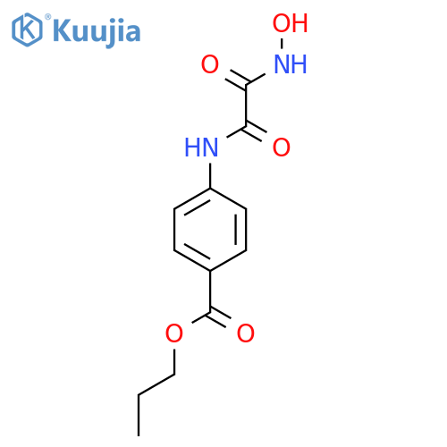 Benzoic acid, 4-[[(hydroxyamino)oxoacetyl]amino]-, propyl ester structure
