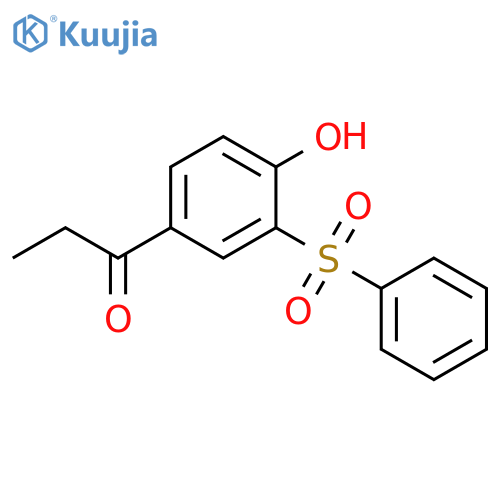 1-Propanone, 1-[4-hydroxy-3-(phenylsulfonyl)phenyl]- structure