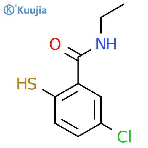 BENZAMIDE, 5-CHLORO-N-ETHYL-2-MERCAPTO- structure