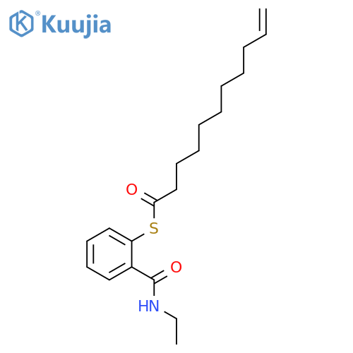 10-UNDECENETHIOIC ACID, S-[2-[(ETHYLAMINO)CARBONYL]PHENYL] ESTER structure