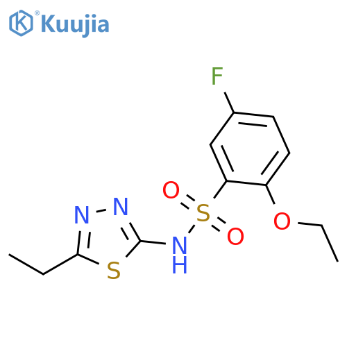 Benzenesulfonamide, 2-ethoxy-N-(5-ethyl-1,3,4-thiadiazol-2-yl)-5-fluoro- structure