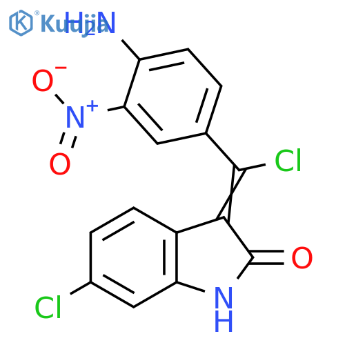 2H-Indol-2-one,3-[(4-amino-3-nitrophenyl)chloromethylene]-6-chloro-1,3-dihydro- structure