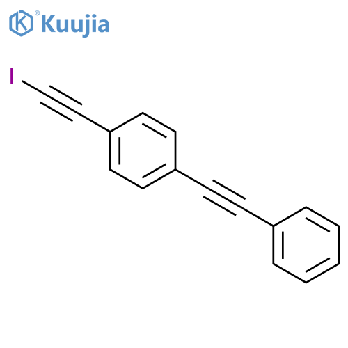 Benzene, 1-(iodoethynyl)-4-(phenylethynyl)- structure