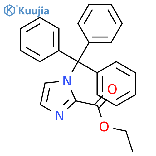 1H-IMIDAZOLE-2-CARBOXYLIC ACID, 1-(TRIPHENYLMETHYL)-, ETHYL ESTER structure