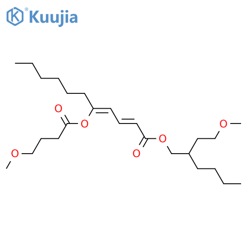 2,4-Undecadienoic acid, 5-(4-methoxy-1-oxobutoxy)-, 2-(2-methoxyethyl)hexyl ester (9CI) structure