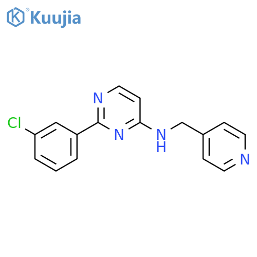 4-PYRIMIDINAMINE, 2-(3-CHLOROPHENYL)-N-(4-PYRIDINYLMETHYL)- structure