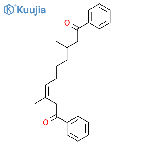 3,7-Decadiene-1,10-dione, 3,8-dimethyl-1,10-diphenyl-, (3E,7E)- structure