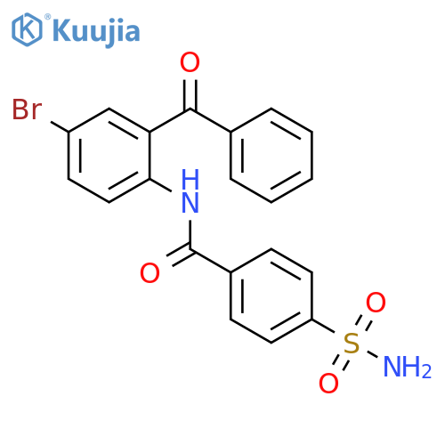 Benzamide, 4-(aminosulfonyl)-N-(2-benzoyl-4-bromophenyl)- structure