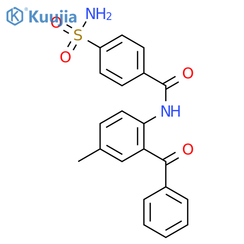 Benzamide, 4-(aminosulfonyl)-N-(2-benzoyl-4-methylphenyl)- structure