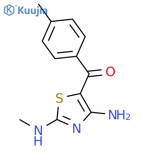 4-Amino-2-(methylamino)-1,3-thiazol-5-yl(4-methylphenyl)methanone structure