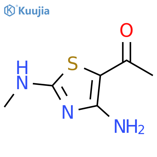 1-[4-amino-2-(methylamino)-1,3-thiazol-5-yl]ethanone structure