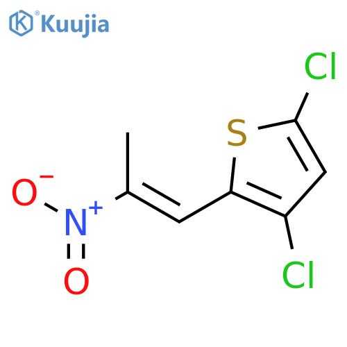 Thiophene, 3,5-dichloro-2-(2-nitro-1-propenyl)- structure