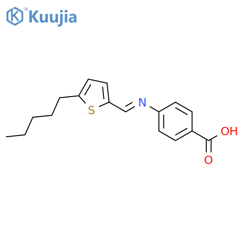 BENZOIC ACID, 4-[[(5-PENTYL-2-THIENYL)METHYLENE]AMINO]- structure