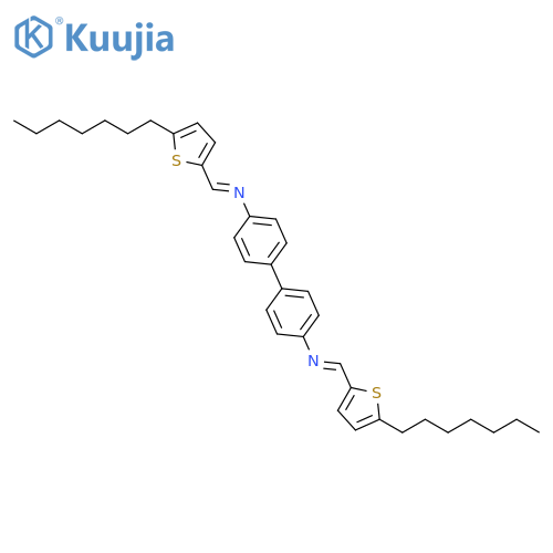 [1,1'-BIPHENYL]-4,4'-DIAMINE, N,N'-BIS[(5-HEPTYL-2-THIENYL)METHYLENE]- structure