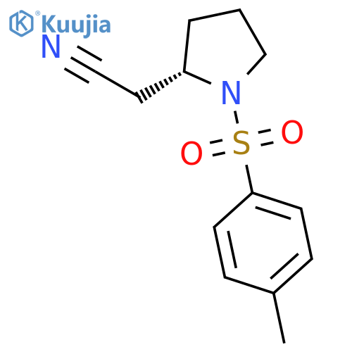 2-Pyrrolidineacetonitrile, 1-[(4-methylphenyl)sulfonyl]-, (2S)- structure