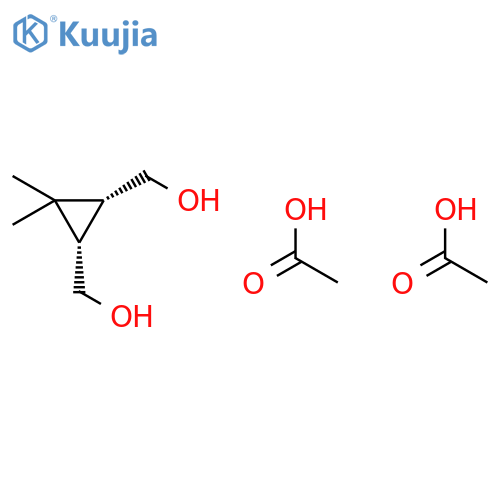 acetic acid;[(1S,3R)-3-(hydroxymethyl)-2,2-dimethylcyclopropyl]methanol structure