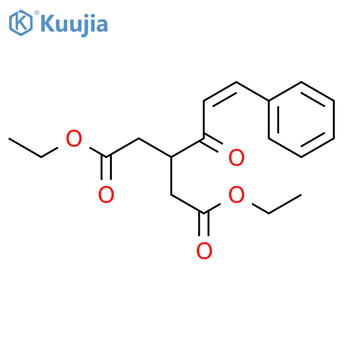 Pentanedioic acid, 3-(1-oxo-3-phenyl-2-propenyl)-, diethyl ester structure
