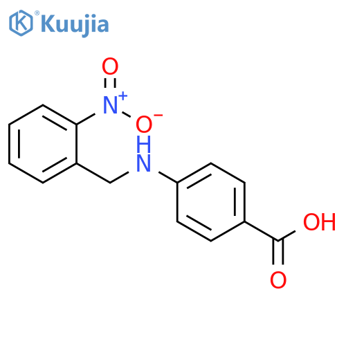 Benzoic acid, 4-[[(2-nitrophenyl)methyl]amino]- structure