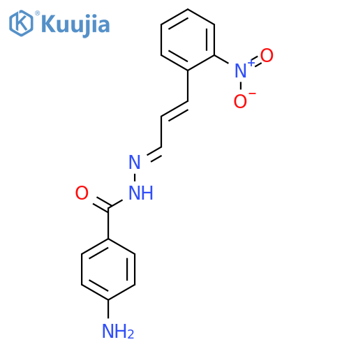 Benzoic acid, 4-amino-, [3-(2-nitrophenyl)-2-propenylidene]hydrazide structure