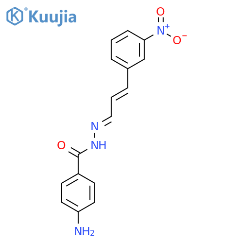 BENZOIC ACID, 4-AMINO-, [3-(3-NITROPHENYL)-2-PROPENYLIDENE]HYDRAZIDE structure