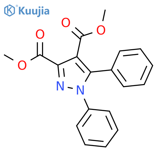 1H-Pyrazole-3,4-dicarboxylic acid, 1,5-diphenyl-, dimethyl ester structure