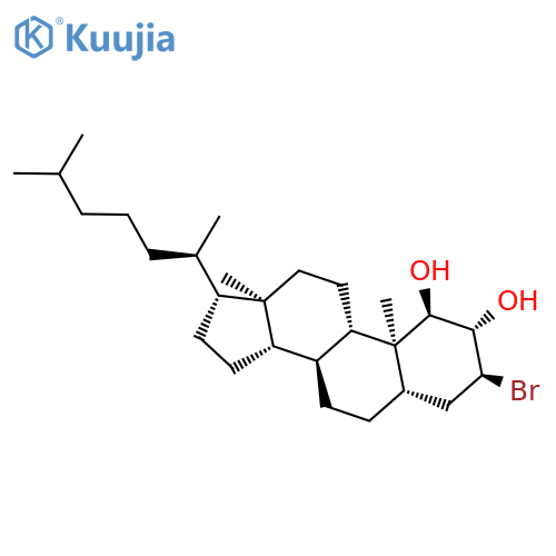 Cholestane-1,2-diol, 3-bromo-, (1a,2b,3a,5a)- structure