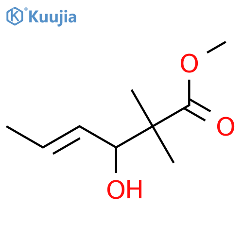 4-HEXENOIC ACID, 3-HYDROXY-2,2-DIMETHYL-, METHYL ESTER structure