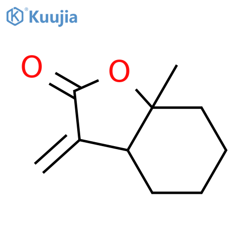 7a-methyl-3-methylidenehexahydro-1-benzofuran-2(3H)-one structure