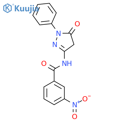 Benzamide, N-(4,5-dihydro-5-oxo-1-phenyl-1H-pyrazol-3-yl)-3-nitro- structure