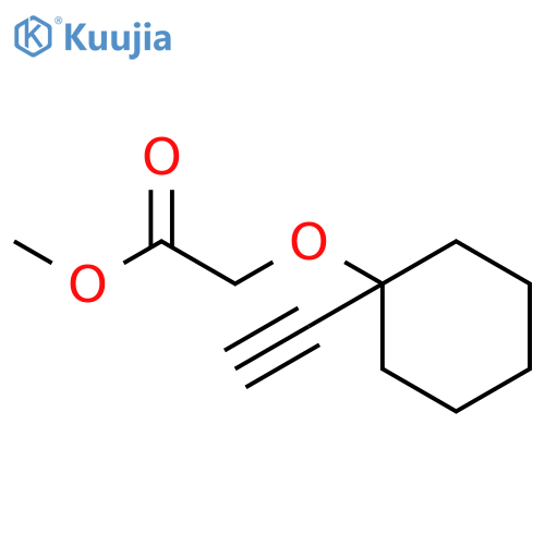 Acetic acid, [(1-ethynylcyclohexyl)oxy]-, methyl ester structure