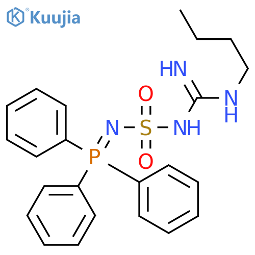 GUANIDINE, N-BUTYL-N'-[[(TRIPHENYLPHOSPHORANYLIDENE)AMINO]SULFONYL]- structure